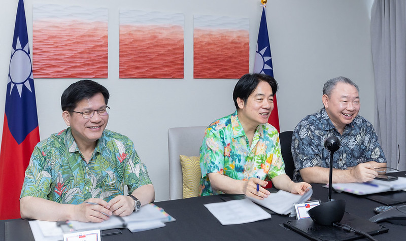 賴清德總統過境美國夏威夷暨關島行程會後轉述。 圖：總統府提供