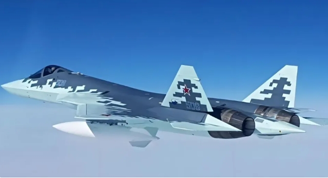 俄軍Su-57戰機。 圖 : 翻攝自矚望雲霄
