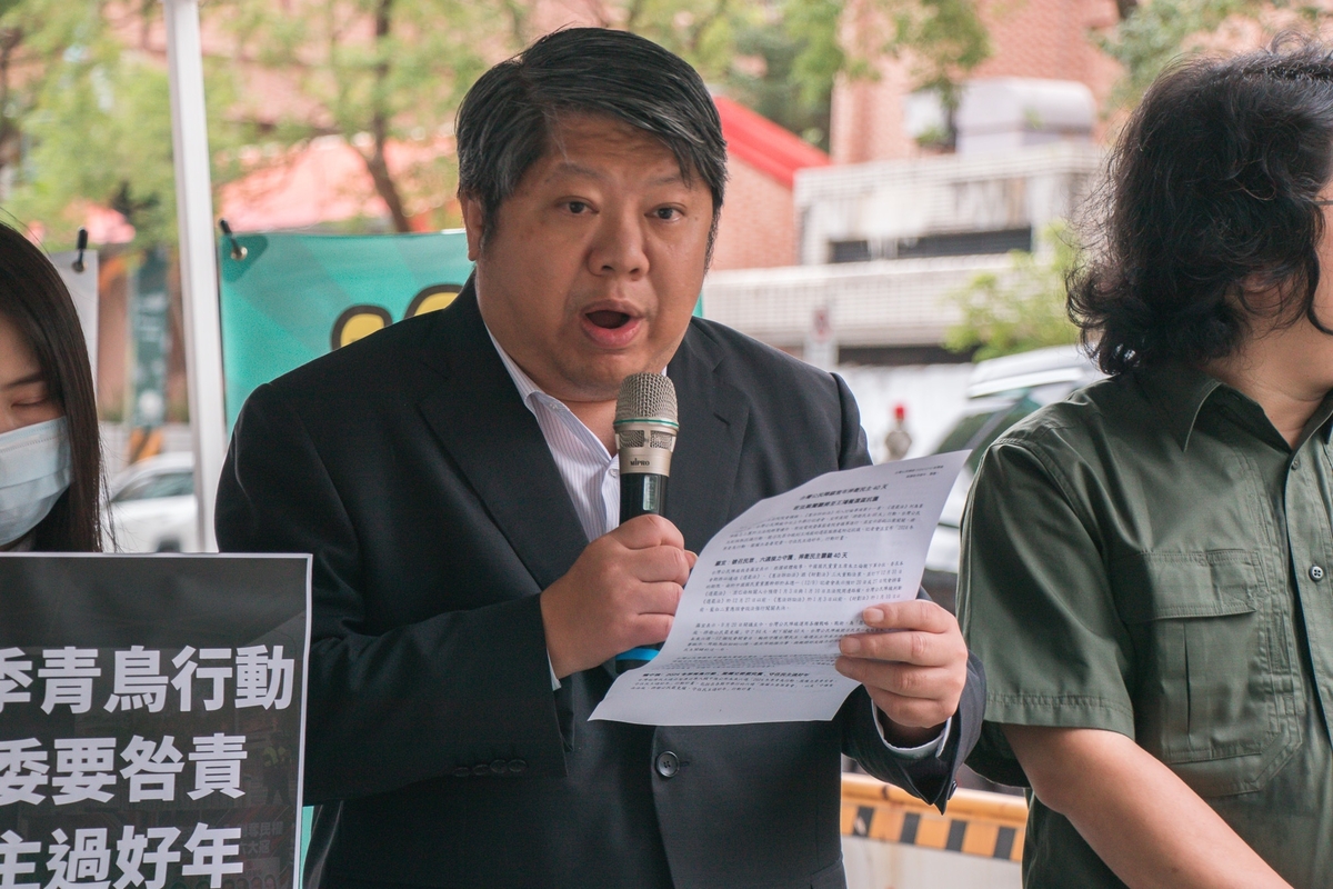 經民連召集人的律師賴中強。 圖:台灣公民陣線提供