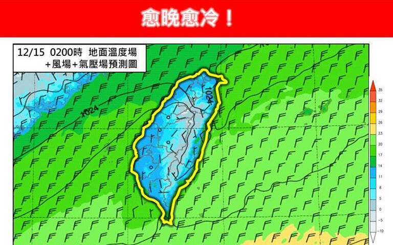 冷氣團南下、週末急凍! 新北最低9.6度.各地越晚越冷