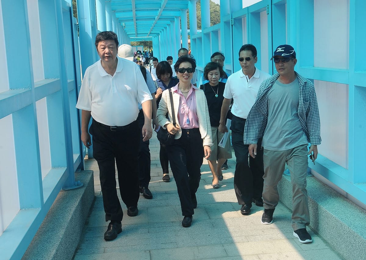 陸委會主委張小月率副主委邱垂正及相關同仁於7、8日赴馬祖訪視。 圖：陸委會提供