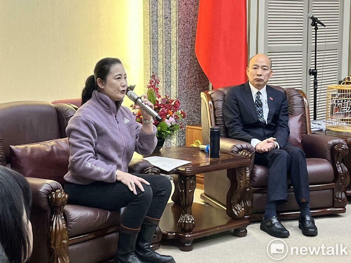 韓國瑜與民進黨團磋商選罷法強行通過的瑕疵，但雙方未有共識，韓遭綠委痛斥幹話院長。 圖：金大鈞/攝