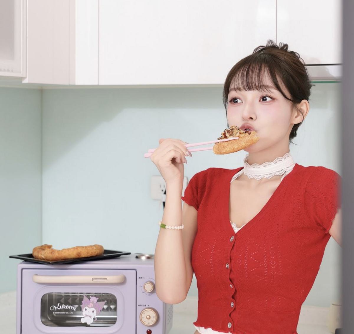 林襄被爆出外景不禮貌佔位高鐵，對此，她在留言區做出回應。 圖：攝自IG／95_mizuki