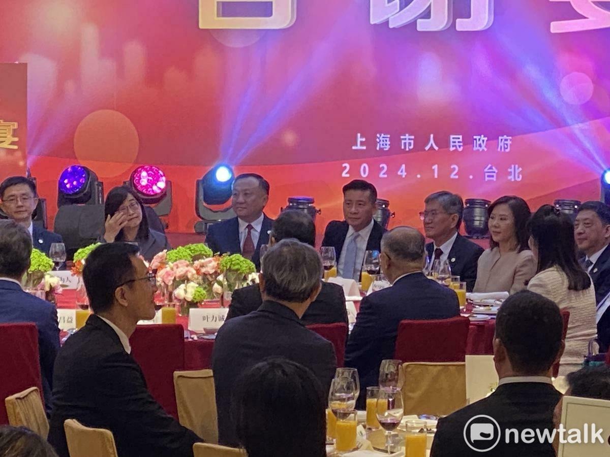 台北市議會議長戴錫欽、國民黨副秘書長李彥秀等人都是上海團設答謝宴的座上賓。 圖：周煊惠 / 攝