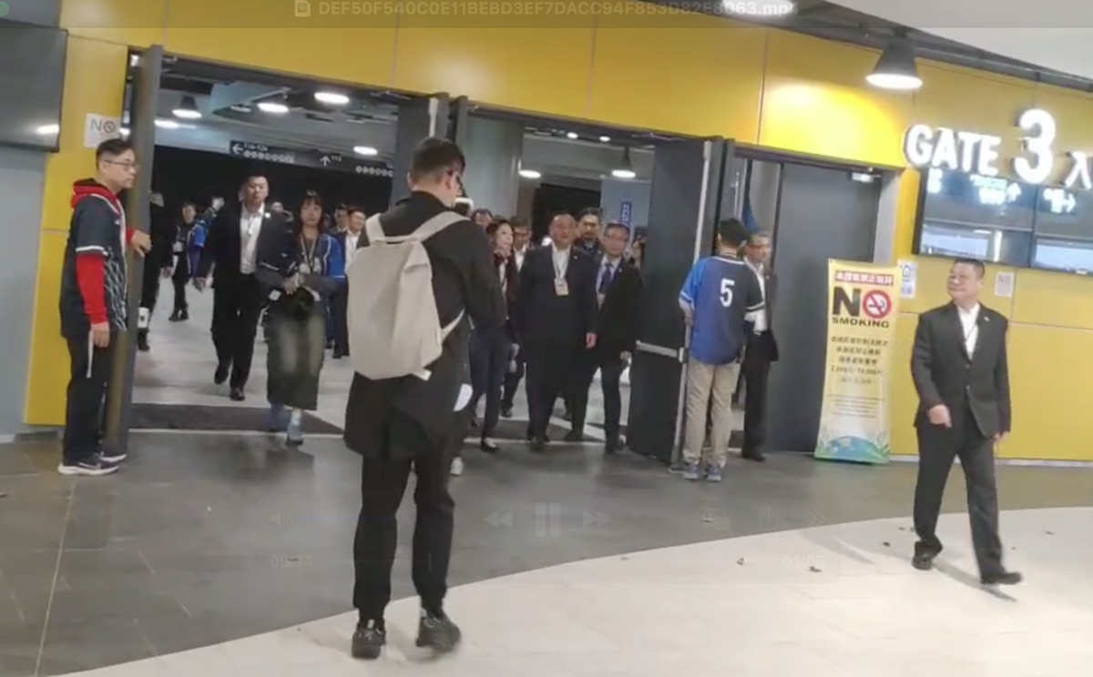 上海副市長華源今天下午參訪台北大巨蛋。 圖：台北市政府 / 提供