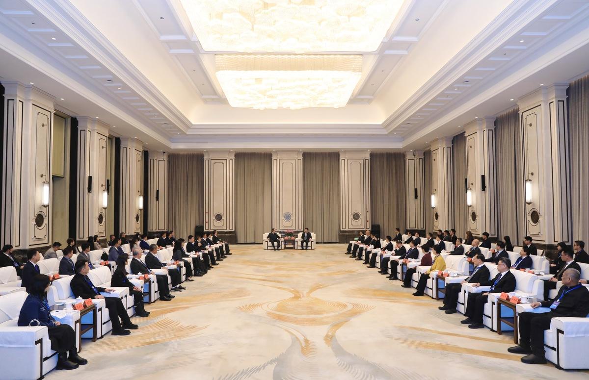 前總統馬英九第三度訪問中國，與國台辦主任宋濤會面。 圖：馬英九基金會/提供
