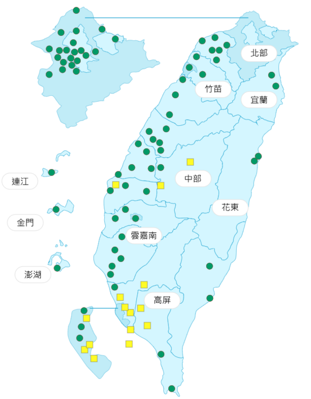 環境部公布各地空氣品質概況。 圖：環境部提供