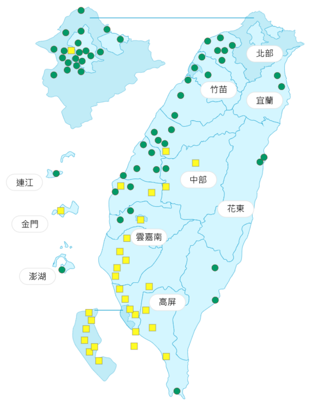 環境部公布各地空氣品質概況。 圖：環境部提供