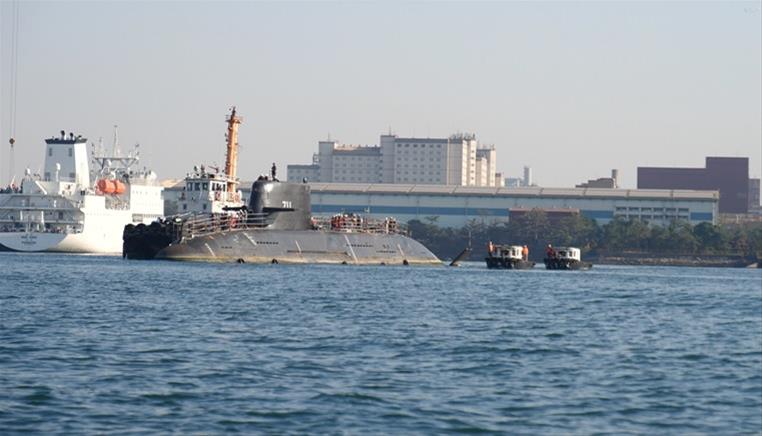 潛艦國造原型艦海鯤軍艦。 圖：台船公司提供