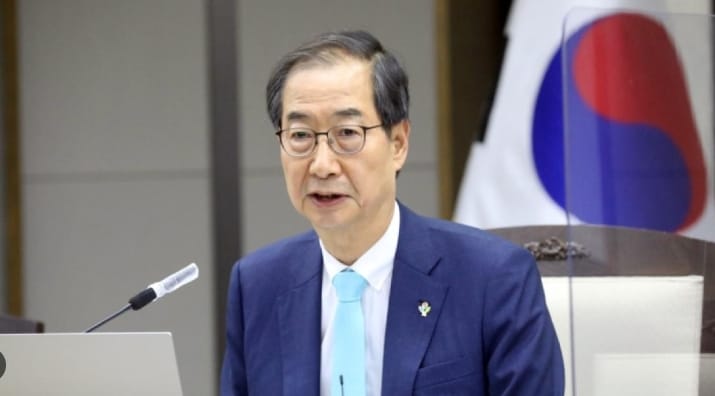 韓國代理總統韓德洙。 圖 : 翻攝自央視網