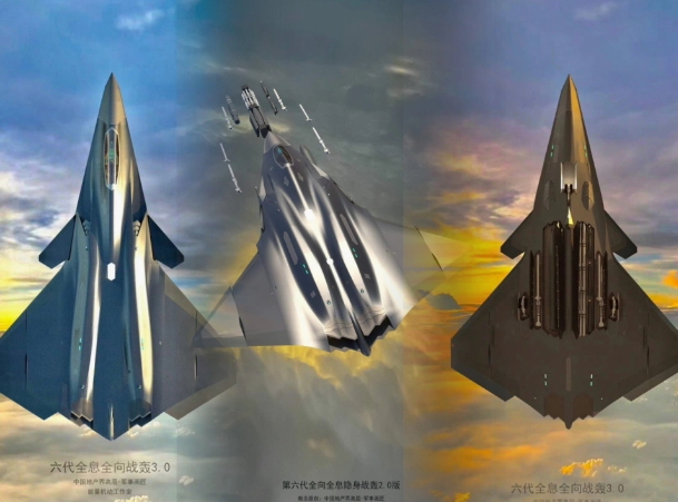 解放軍「殲轟-26 」隱形戰機模擬圖。 圖：翻攝自 黃阿原