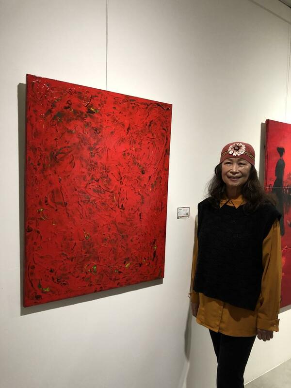 藝術家黃貴蘭的作品「無意識」帶有獨特的靈性和禪意，且蘊藏對生命的深刻體悟及反思。 圖：黃博郎／攝