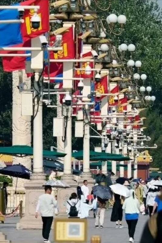 北京市內設置的監控攝影。 圖：翻攝矢板明夫臉書(資料照)