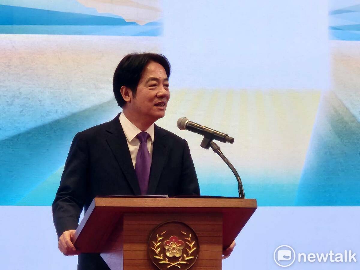 總統賴清德在總統府發表元旦談話。 圖：黃建豪/攝