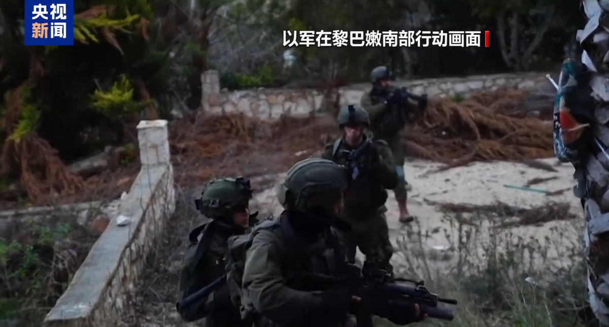 以軍 1 月 1 日發表聲明說，以軍於 2024 年 12 月 31 日再次在黎巴嫩南部襲擊黎巴嫩真主黨武裝目標。 圖：翻攝自央視新聞