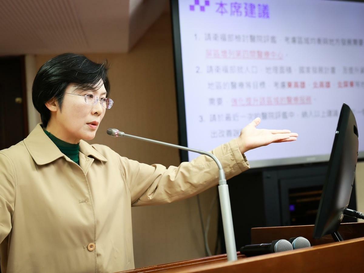 林岱樺要求在高屏地區設置第四座醫學中心。 圖：林岱樺服務處提供