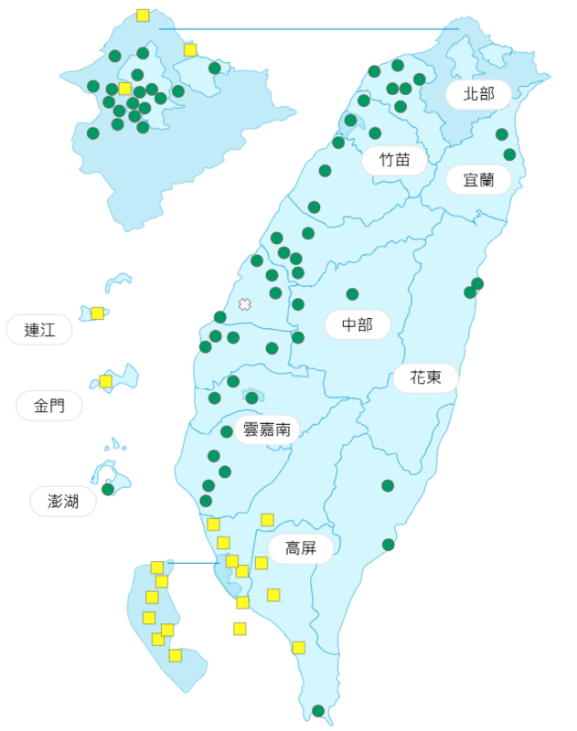 環境部發布各地空氣品質概況。 圖：環境部提供