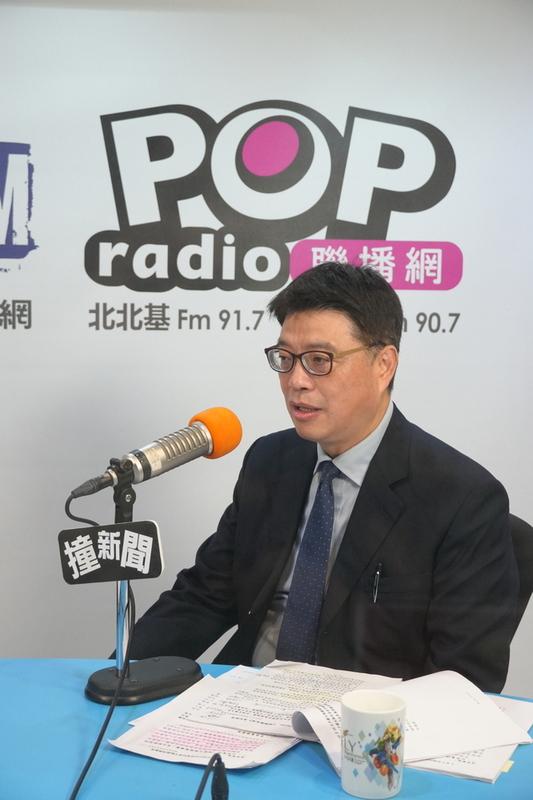 陸委會主委邱垂正今（3）日到《POP撞新聞》接受黃暐瀚專訪。 圖：《POP撞新聞》提供