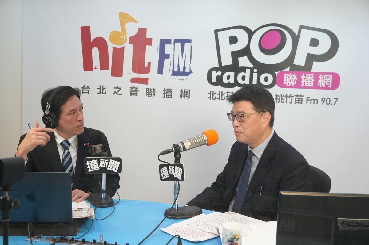 陸委會主委邱垂正今（3）日接受廣播節目《POP撞新聞》專訪。 圖：《POP撞新聞》提供
