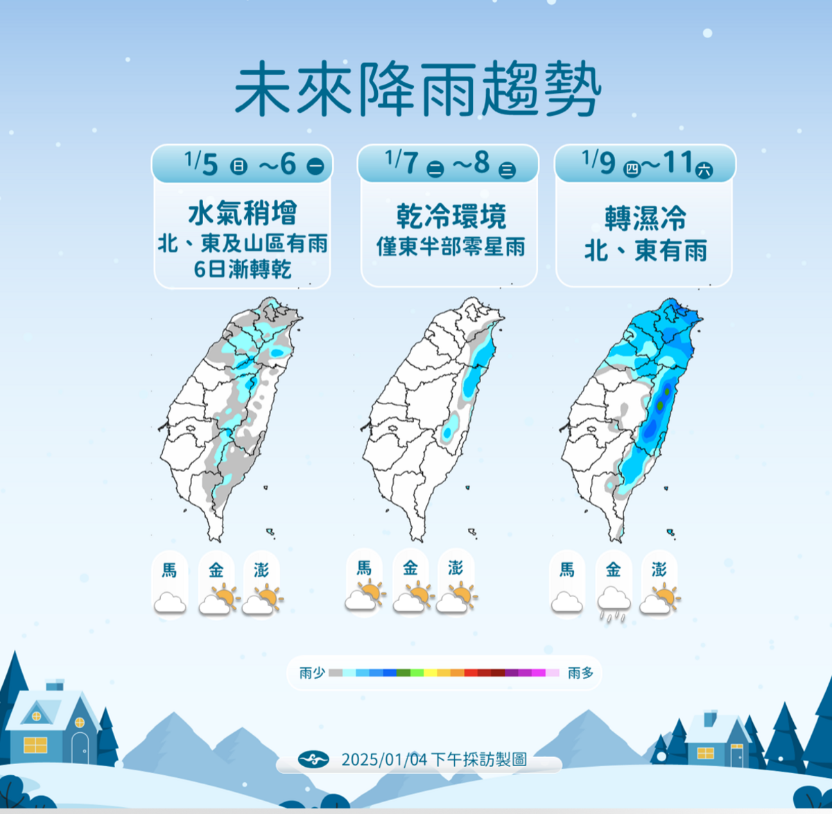 未來降雨趨勢。 圖：中央氣象署／提供