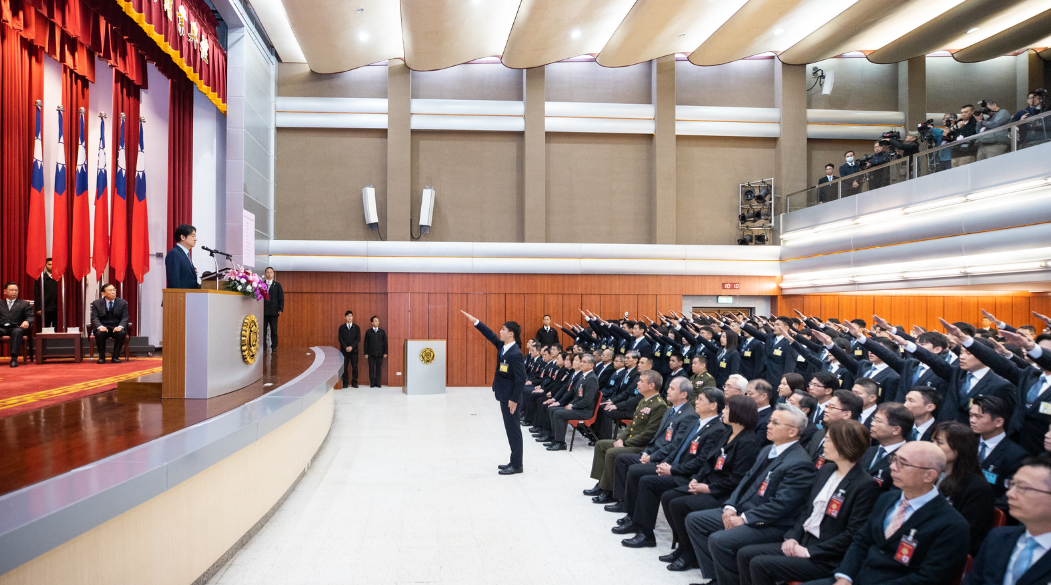 總統賴清德出席法務部調查局調查班第61期結業典禮。 圖：總統府提供