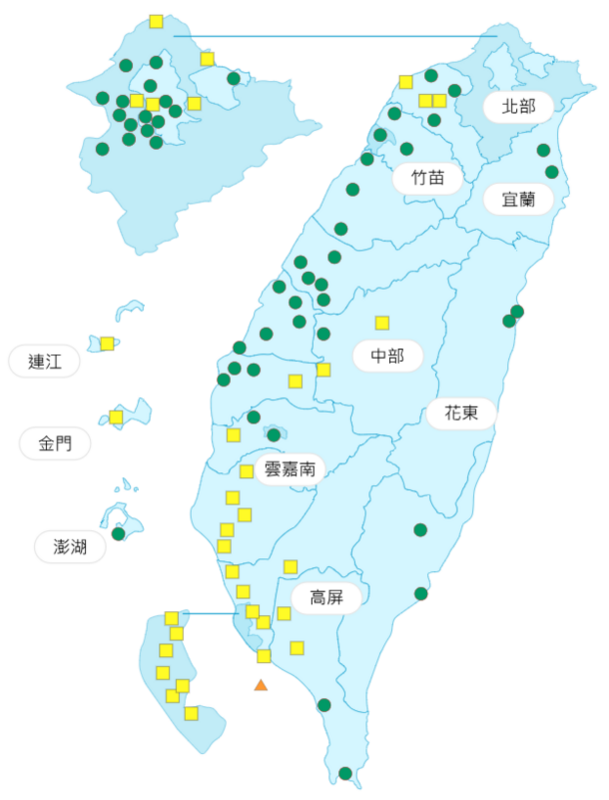 環境部發布各地空氣品質概況。 圖：環境部提供