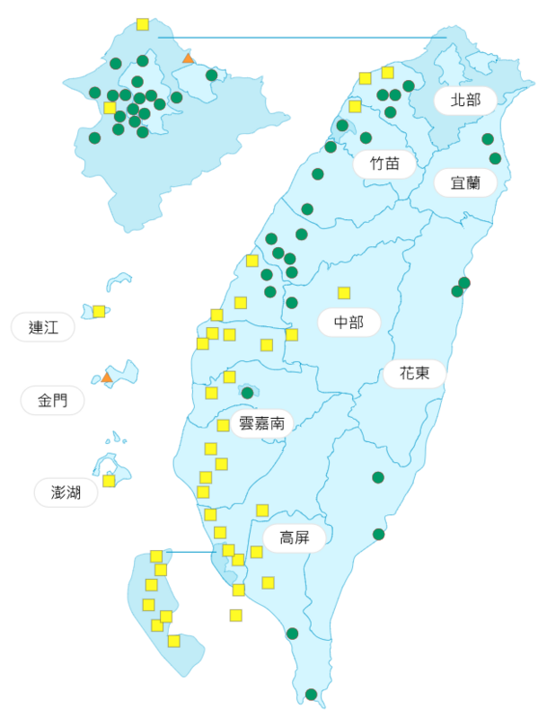 環境部發布各地空氣品質概況。 圖：環境部提供