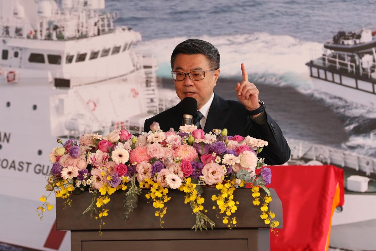 卓榮泰表示透過「國艦國造」，向全世界傳達台灣堅守民主、自由的決心。 圖：海委會海巡署艦隊分署提供