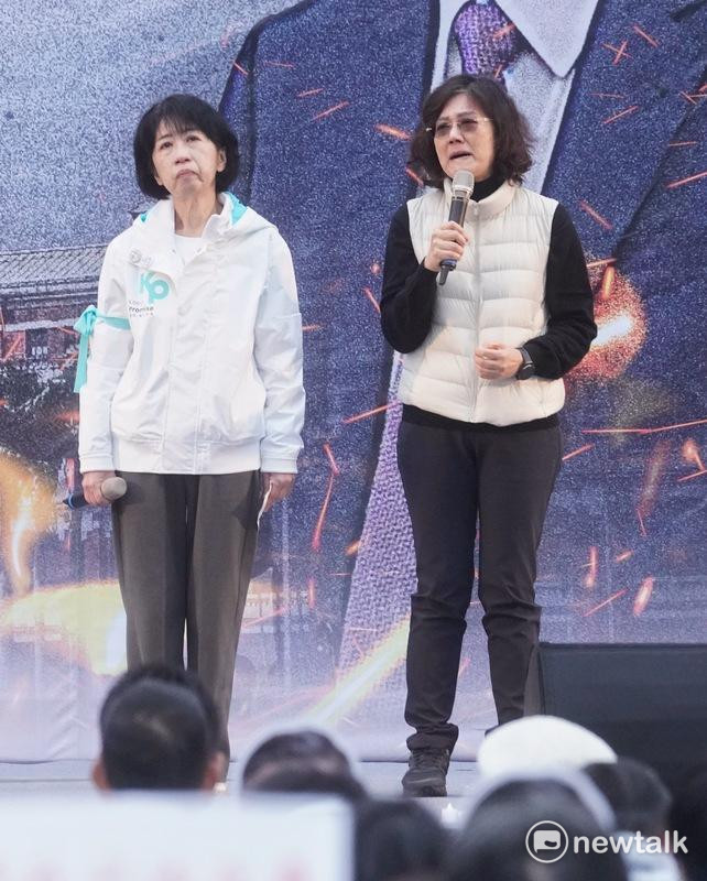 民眾黨前主席柯文哲妻子陳佩琪、胞妹柯美蘭今出席「111釘孤枝」抗議賴政府綠色威權，還我司法正義活動。 圖：張良一 / 攝（資料照）