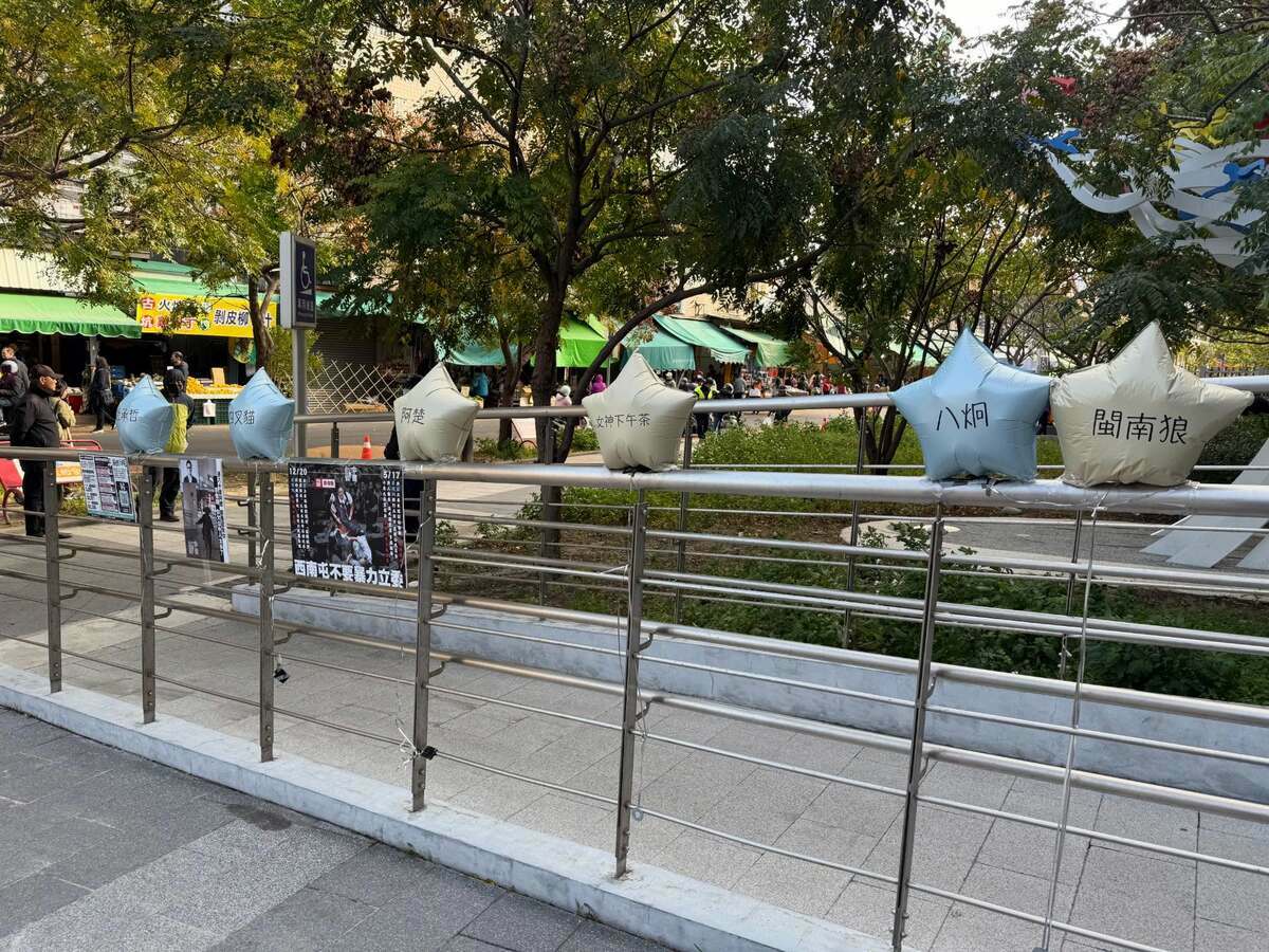 台中民間團體罷免活動現場。 圖：截自「threads」@tc4recall