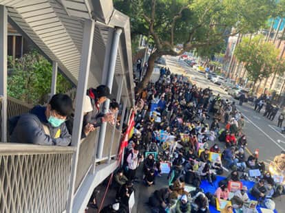 動物團體和飼主今（11）日在立法院旁青島東路集結抗議，要求動保司重新評估禁養政策，確保公平與科學依據。 圖：翻攝自寵物權益捍衛聯盟臉書