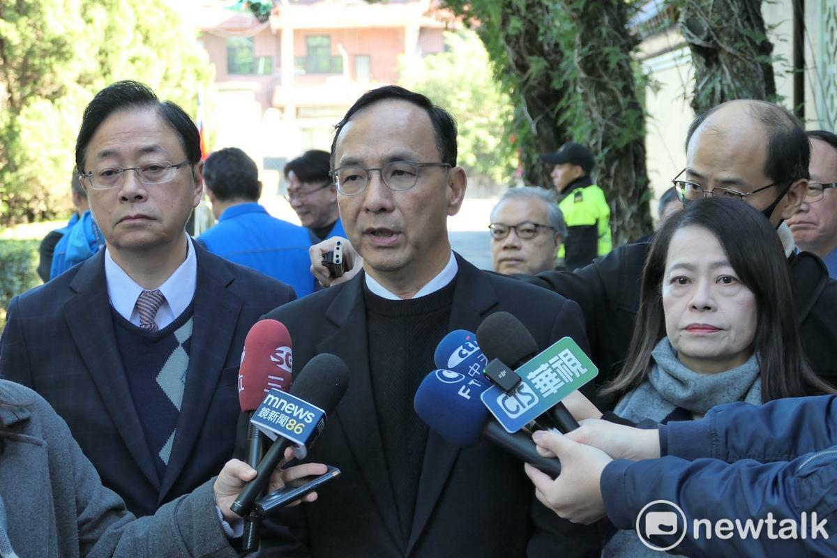 朱立倫喊話賴清德一起放下仇恨、彼此合作，讓台灣能夠更團結。 圖：林昀真/攝