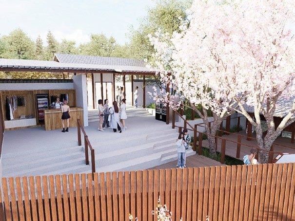 台北市府公園處處長藍舒凢表示，未來北投露天溫泉池除了擁有更寬廣通透的大門廳空間外，人行道也會加寬加大。 圖：台北市政府公園處／提供