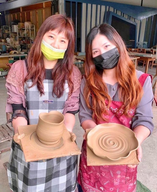 除了賞花之外，手拉坏揑陶也很適合親子參與。 圖：田中窯創藝園區/提供