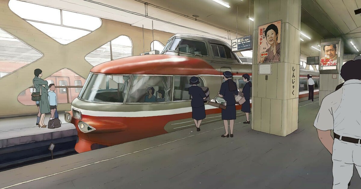 《浪漫特快車》帶觀眾搭乘特急列車，穿越箱根等地，細膩描繪乘客的旅行氛圍和小細節。 圖：高雄市文化局提供