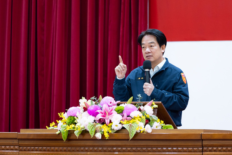 賴清德總統今（20）天下午特別到警政署出席「114年第1次署務會報」。 圖：總統府提供