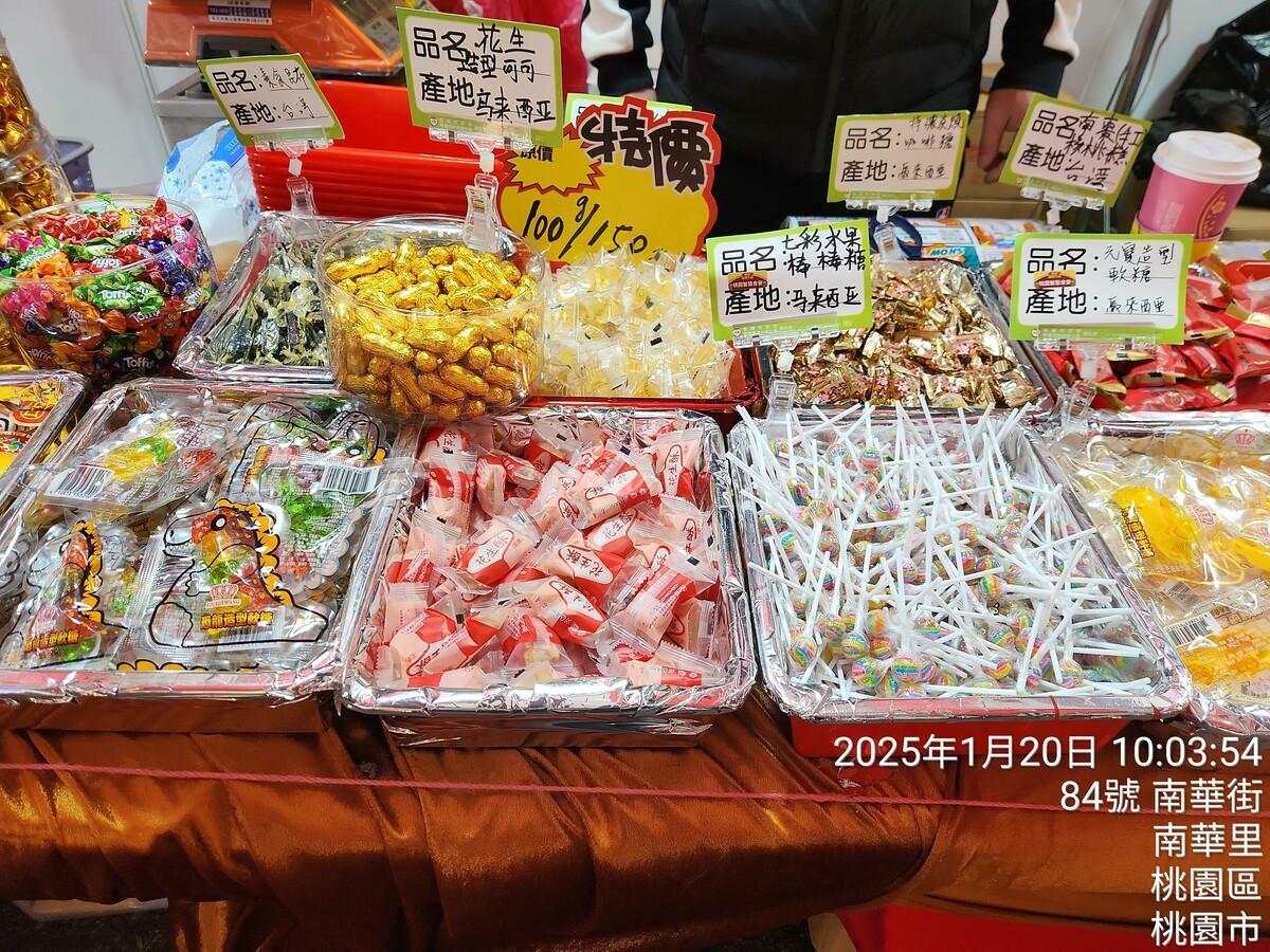 消保官提醒購買年貨記得貨比三家不吃虧，若認為價格不在預期範圍內，千萬別勉強自己購買。 圖：桃園市法務局/提供