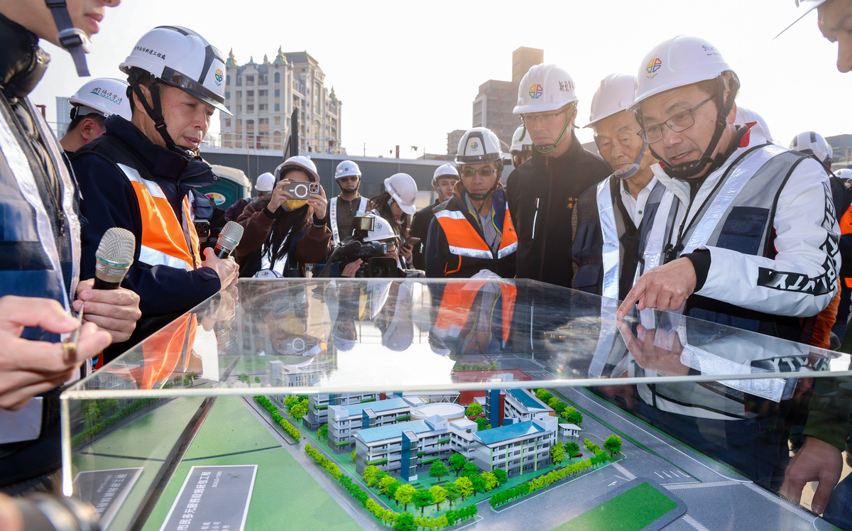 視察A3計畫道路及南勢國中工程進度 侯友宜：提升交通與教育機能加速林口發展