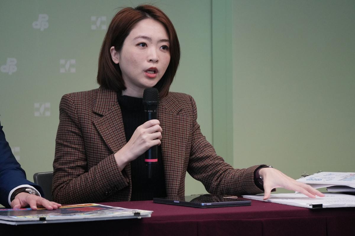 民進黨發言人韓瑩批評黃國昌與狗仔勾結跟監的醜聞，才是真正威脅國家安全。 圖：民進黨／提供