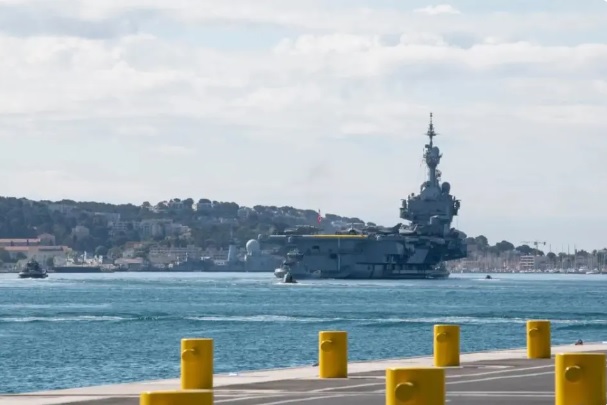 法軍海軍「戴高樂號」航空母艦。 圖：翻攝自 老高風雲（資料照片）