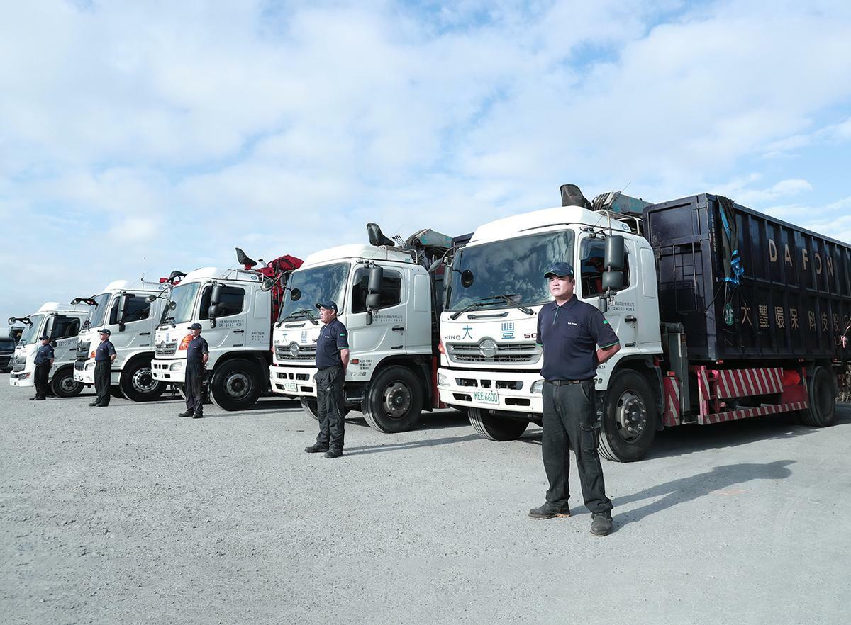 大豐環保企業清運車隊低碳清運創新模式。 圖：大豐環保/提供