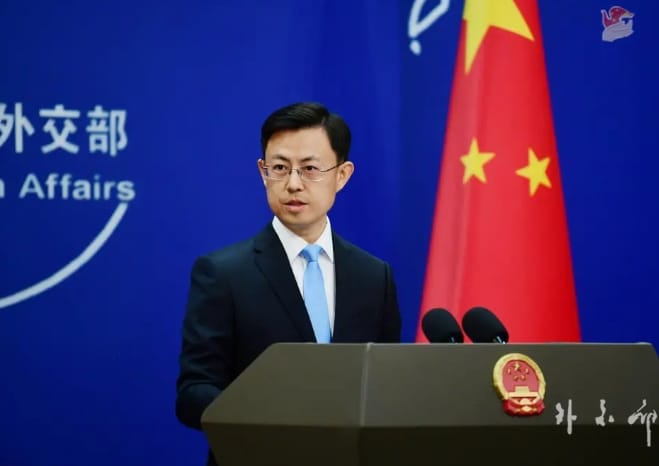 中國外交部發言人郭嘉昆表示：「中國將根據自身國家利益，採取合理的能源保障措施。」不甩美國財政部長貝森特的警告。 圖 : 翻攝自環球網 (資料照)