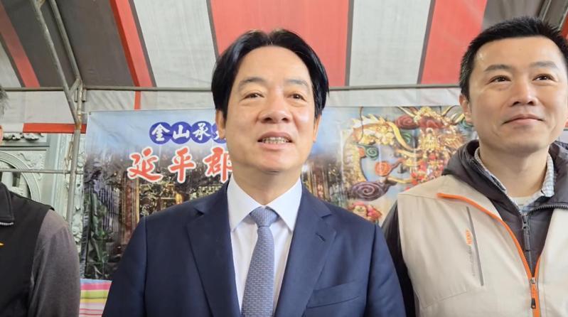 賴清德總統上午8時30分循例前往新北市金山承天宮參香祈福。 圖：截自總統府提供影片