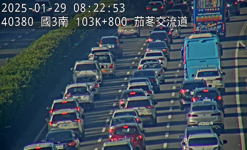 圖1國3南向105.6公里處事故。 圖：交通部高速公路局／提供