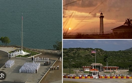 美國在古巴關達那摩灣海軍基地的拘留所，最多將可收容3萬名「最惡劣的非法移民罪犯」。 圖 : 翻攝自維基百科