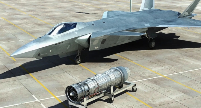 解放軍殲-20戰機與引擎。 圖 : 翻攝自河東三叔