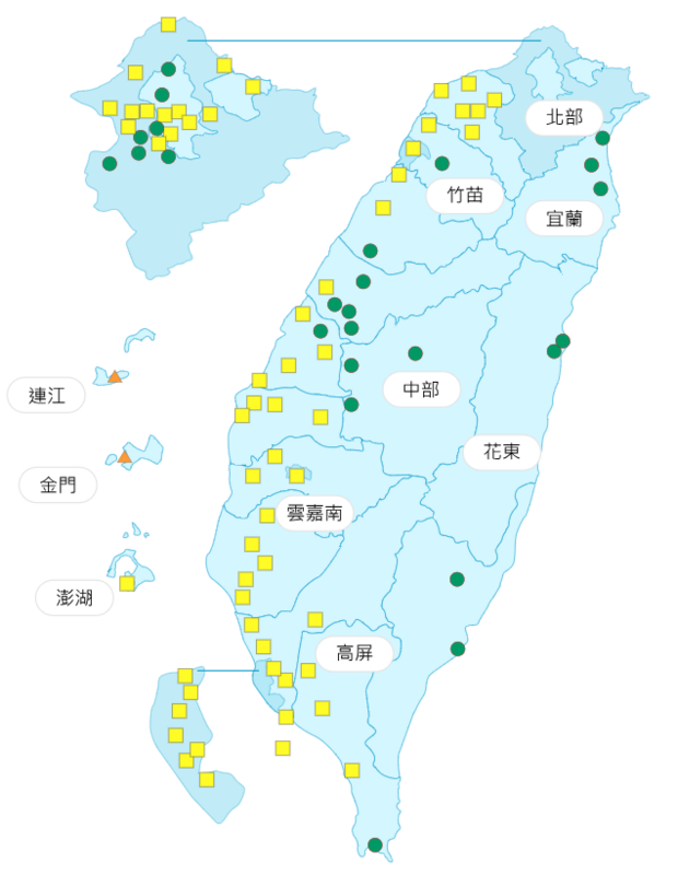 環境部公布各地空氣品質概況。 圖：環境部提供