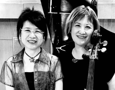 黃少亭(左)與孫小媚(右)聯袂演出「樂聖大提琴奏鳴曲全集」的音樂盛宴。 圖：主辦單位提供