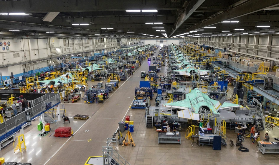 F-35生產線。 圖:翻攝自騰訊網