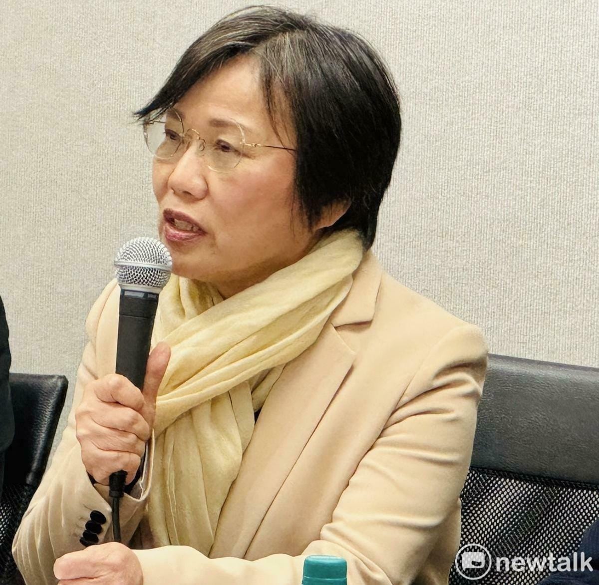 內政部長劉世芳今（6）日下午出席2025新春記者會。 圖：謝莉慧/攝